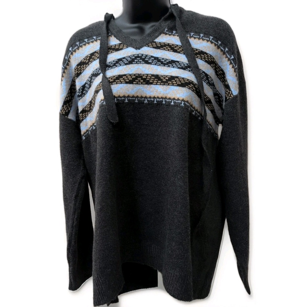 C&C California Baja Stripe Style Hoodie Sweater Grey Size Medium NWT - Picture 2 of 5